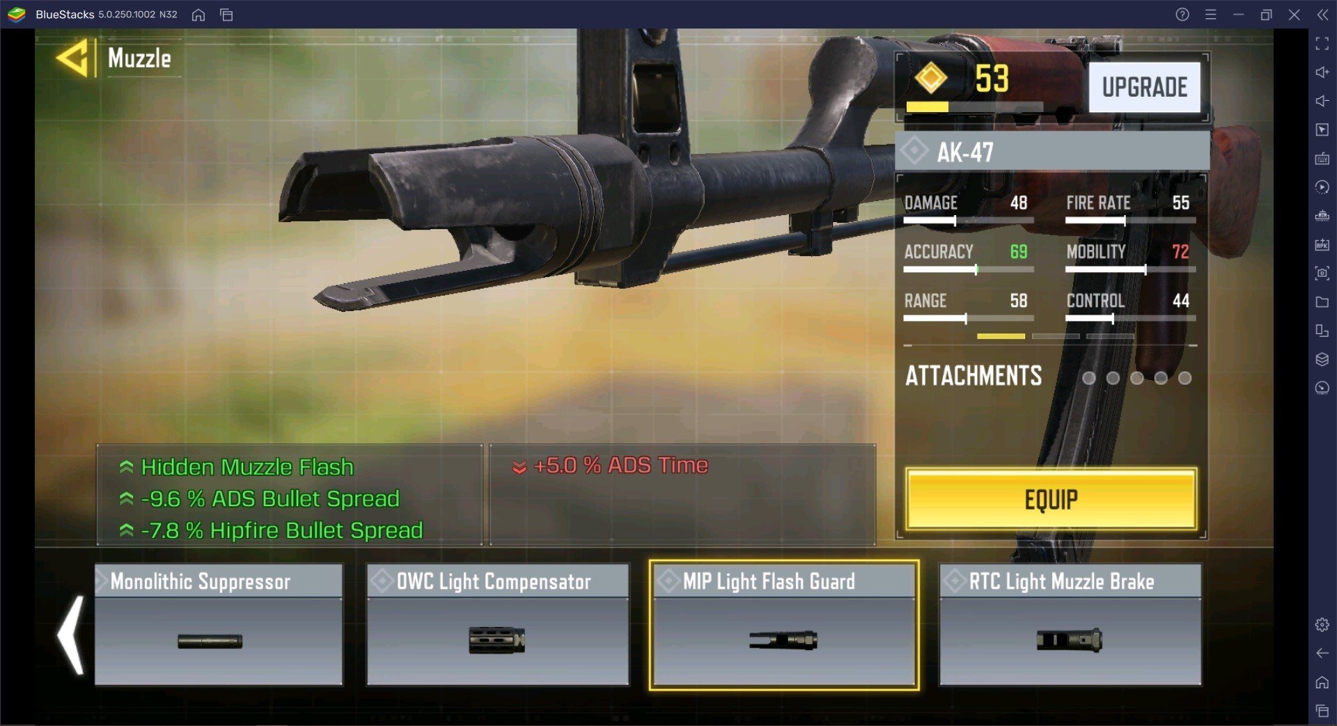 دليل الأسلحة في لعبة Call of Duty Mobile ، يذهب AK-47 إلى صانع السلاح
