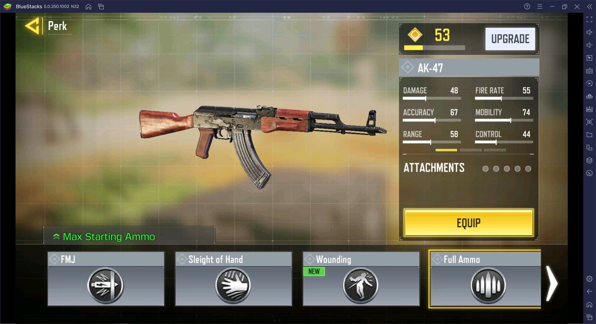 دليل الأسلحة في لعبة Call of Duty Mobile ، يذهب AK-47 إلى صانع السلاح