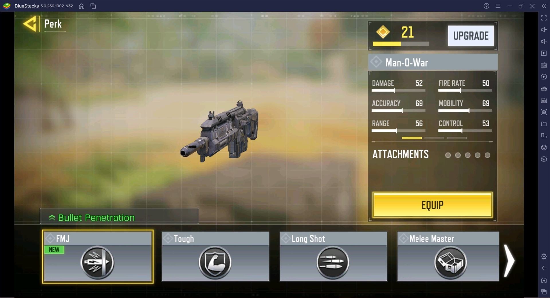 دليل سلاح Man-O-War  في لعبة Call of Duty: Mobile للموسم الخامس