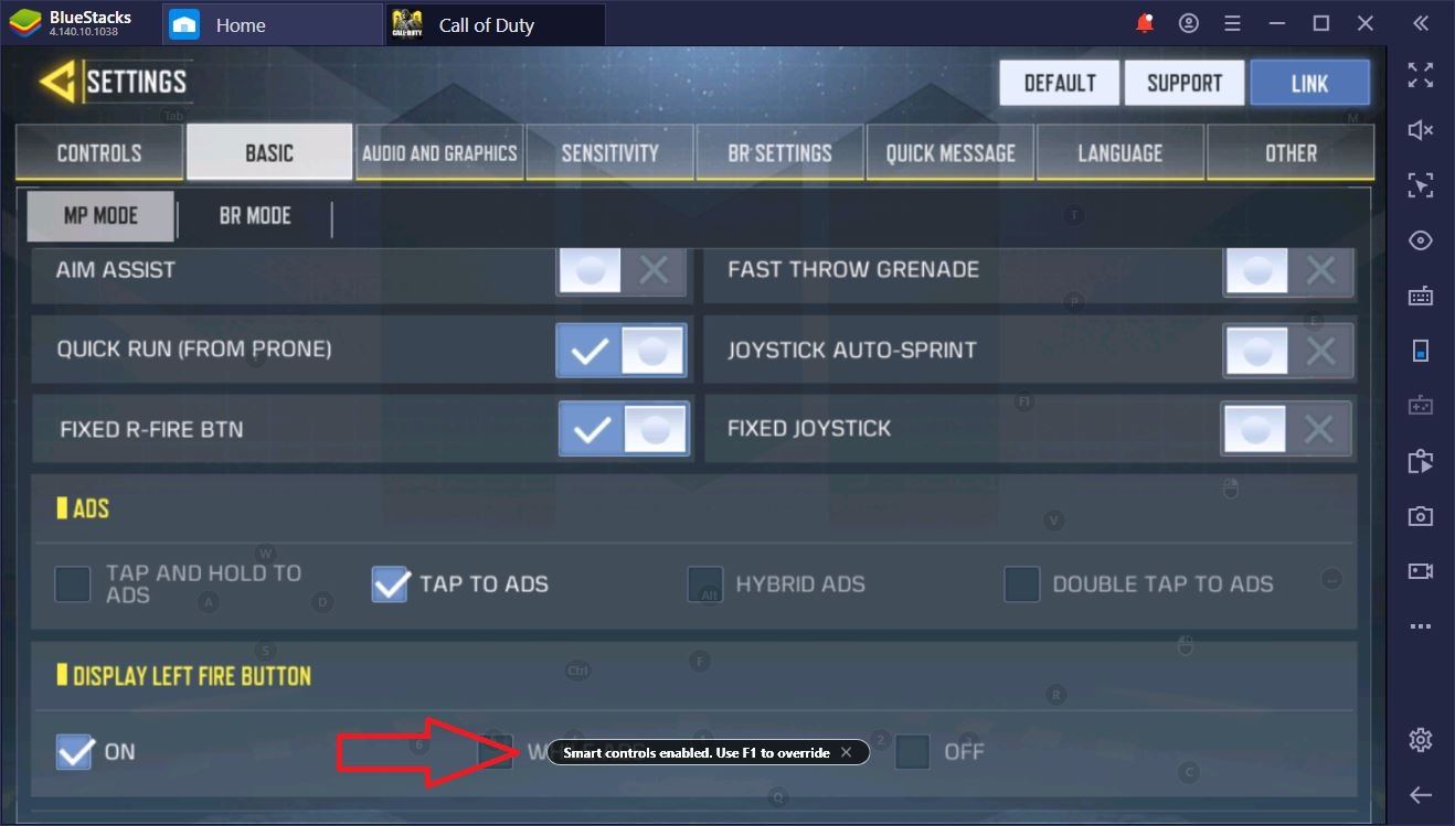 Схема управления для bluestacks call of duty mobile