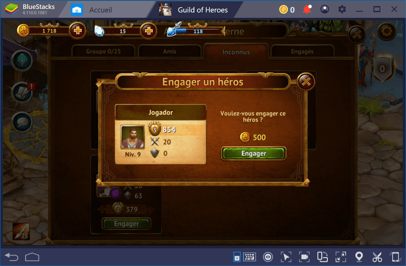 Comment utiliser la taverne dans Guild of Heroes