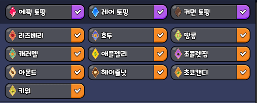 쿠키런: 킹덤 - 토핑의 모든 것