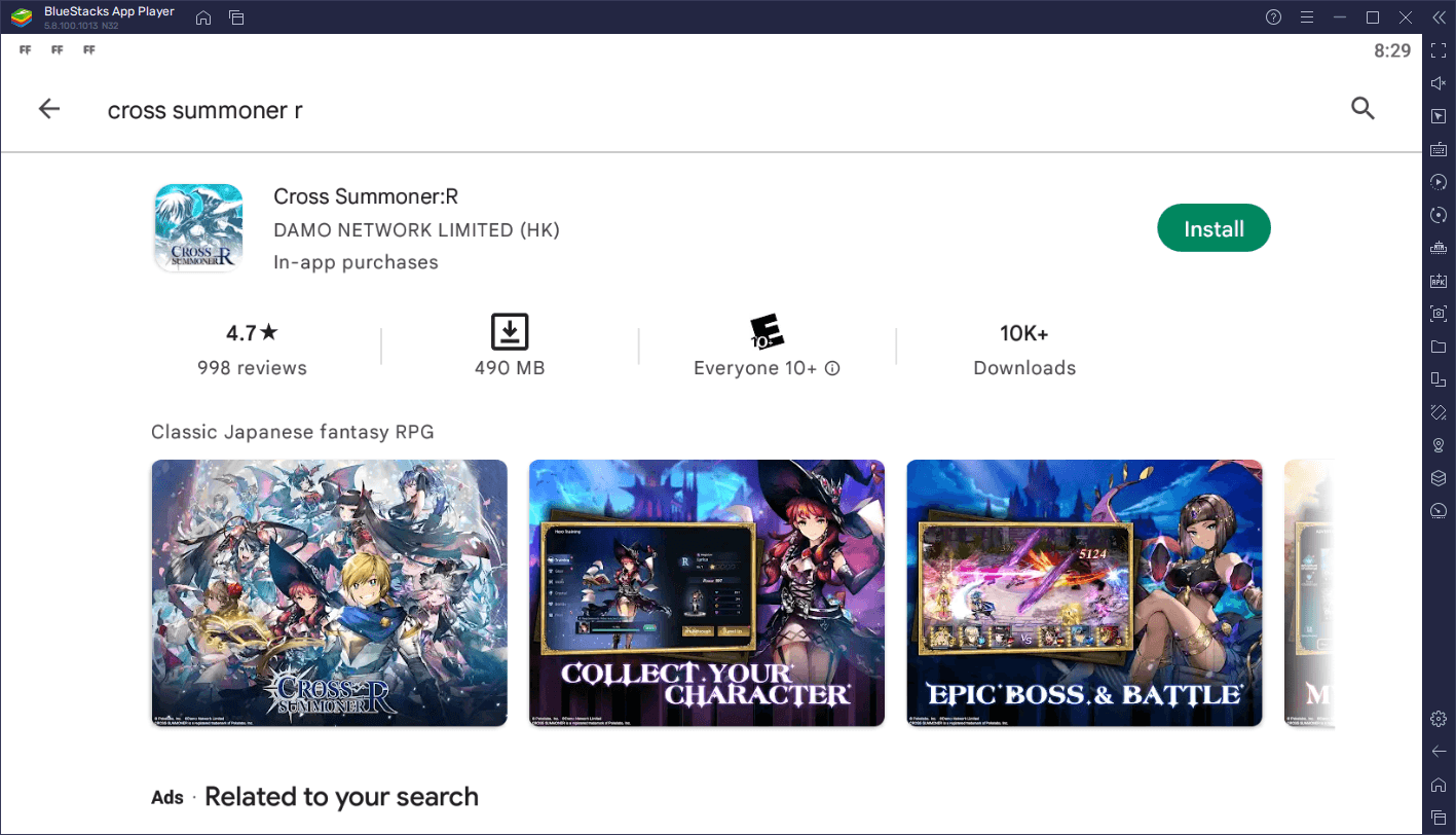 How to Play Cross Summoner:R on PC with BlueStacks