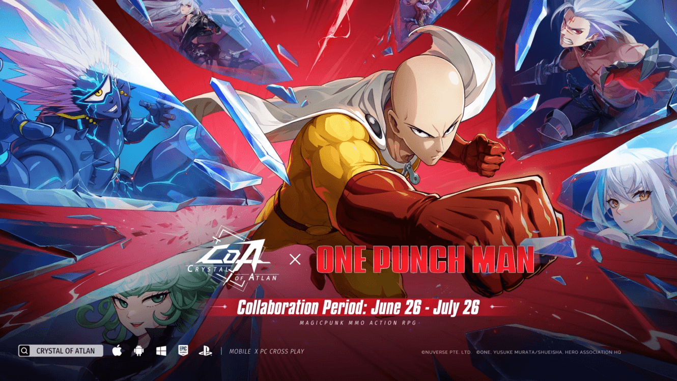 Crystal of Atlan x One Punch Man Crossover Starts June 26