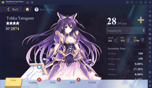 Гайд по улучшению духов в Date a Live: Spirit Pledge HD