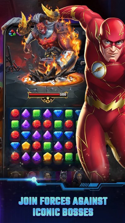 So installieren und spielen Sie DC Heroes & Villains: Match 3 auf dem PC mit BlueStacks