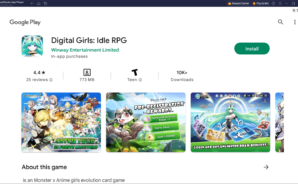 Wie man Digital Girls: Idle RPG auf dem PC mit BlueStacks spielt
