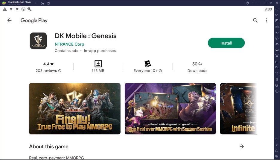 Играем в DK Mobile: Genesis на ПК с помощью BlueStacks