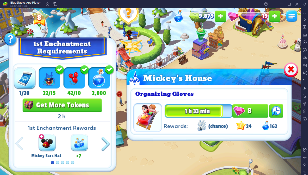 Cómo obtener más EXP, magia, gemas y fichas en Disney Magic Kingdoms