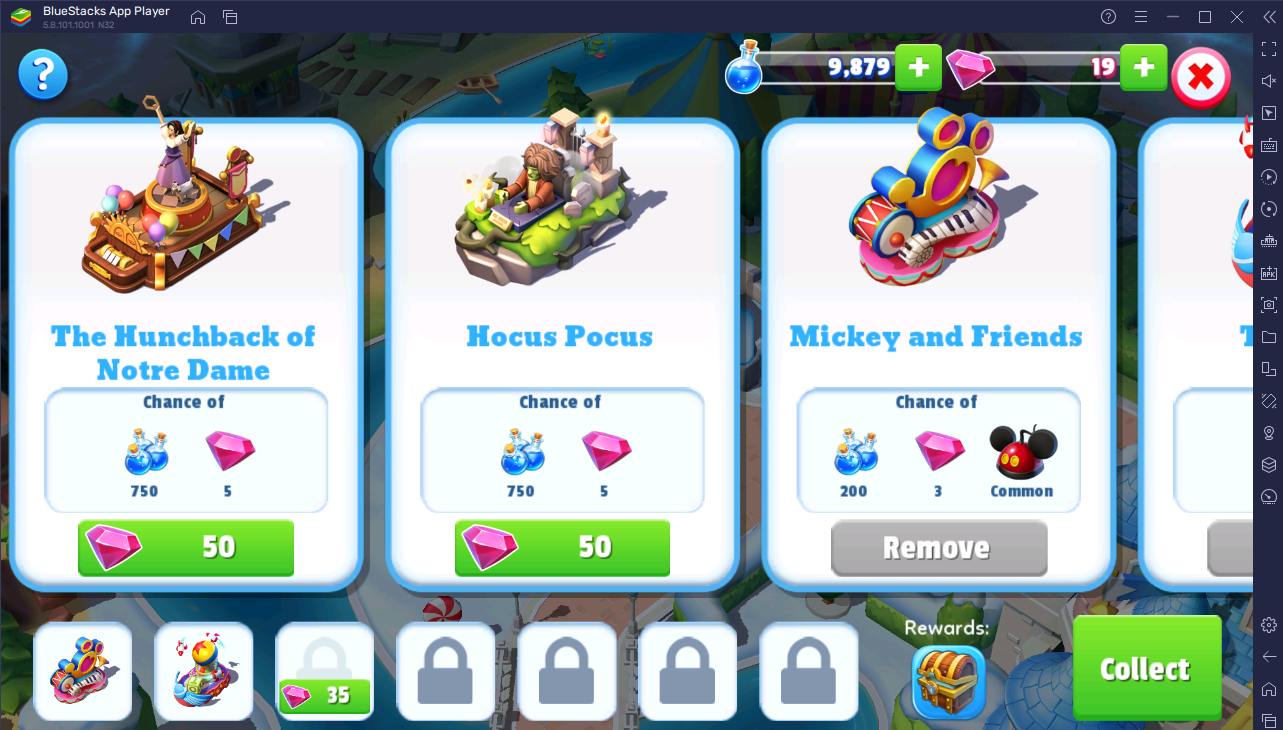 Cómo obtener más EXP, magia, gemas y fichas en Disney Magic Kingdoms