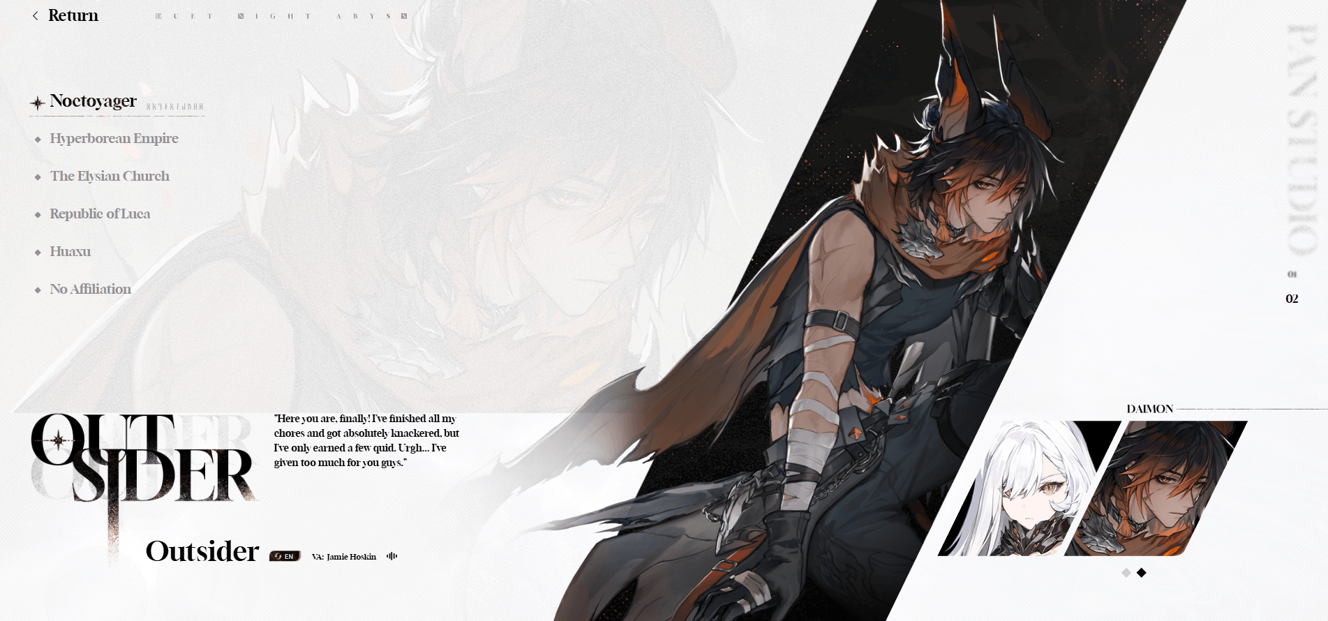 Duet Night Abyss – Complete Character and Weapons Guide