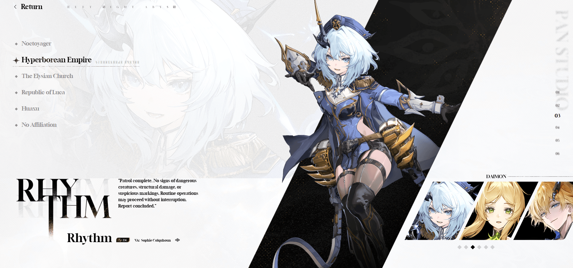 Duet Night Abyss – Complete Character and Weapons Guide