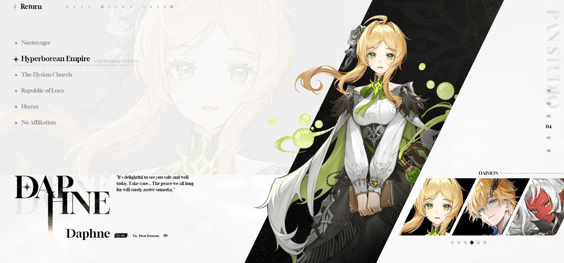 Duet Night Abyss – Complete Character and Weapons Guide