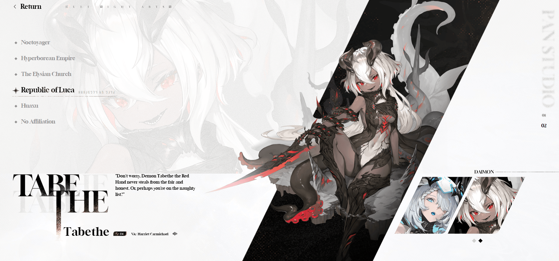 Duet Night Abyss – Complete Character and Weapons Guide