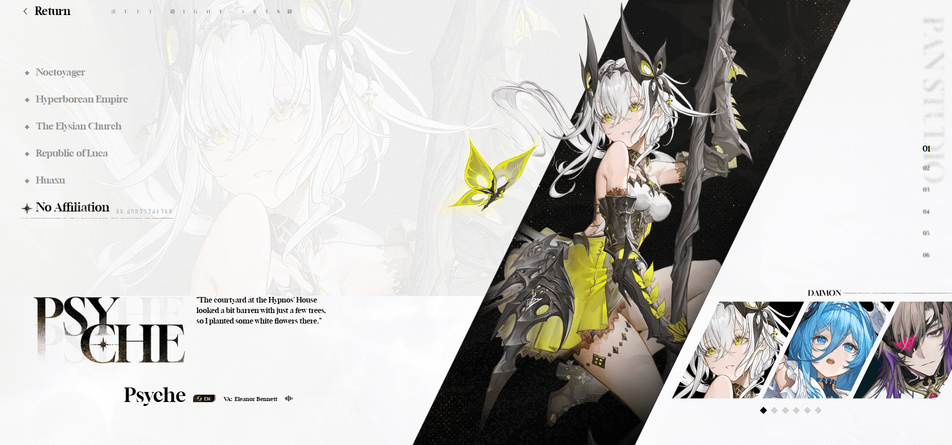 Duet Night Abyss – Complete Character and Weapons Guide