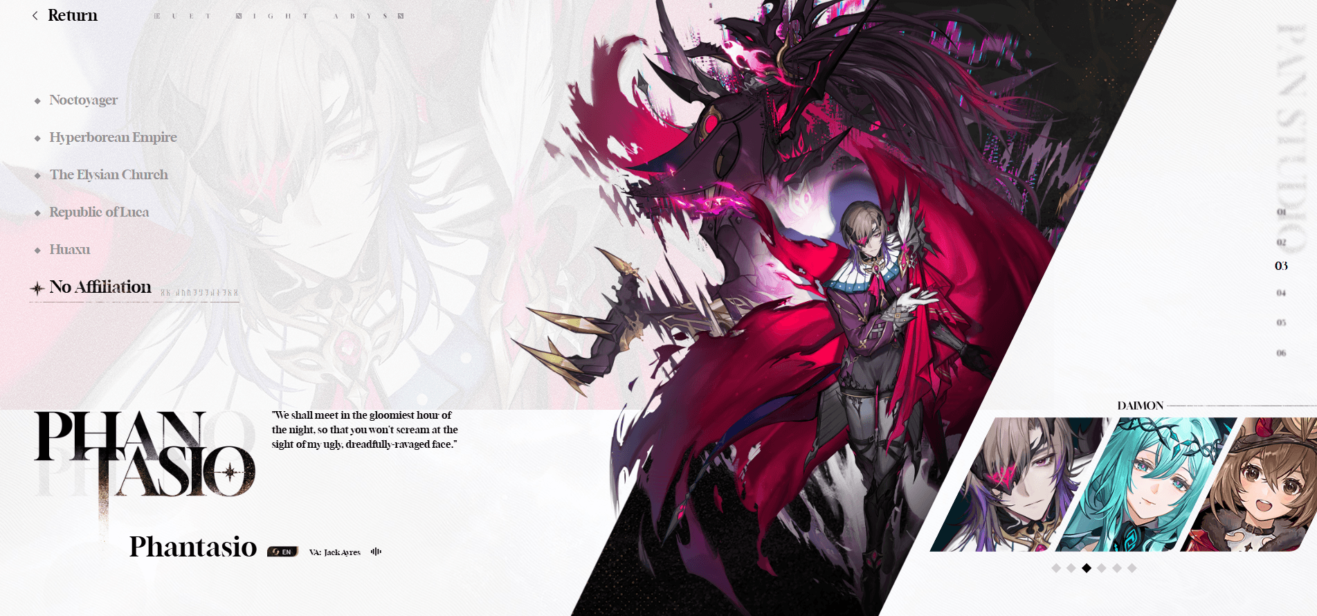 Duet Night Abyss – Complete Character and Weapons Guide