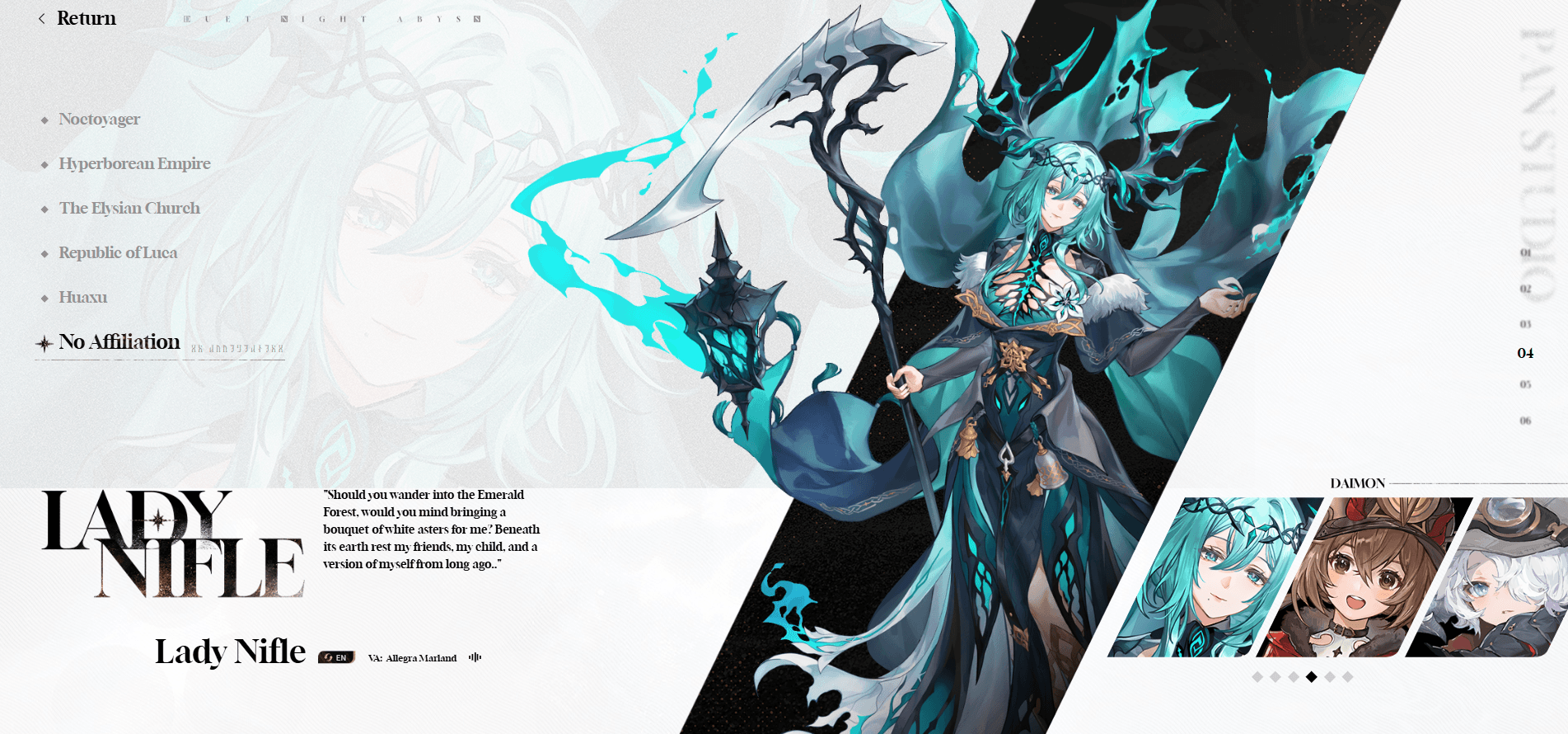 Duet Night Abyss – Complete Character and Weapons Guide