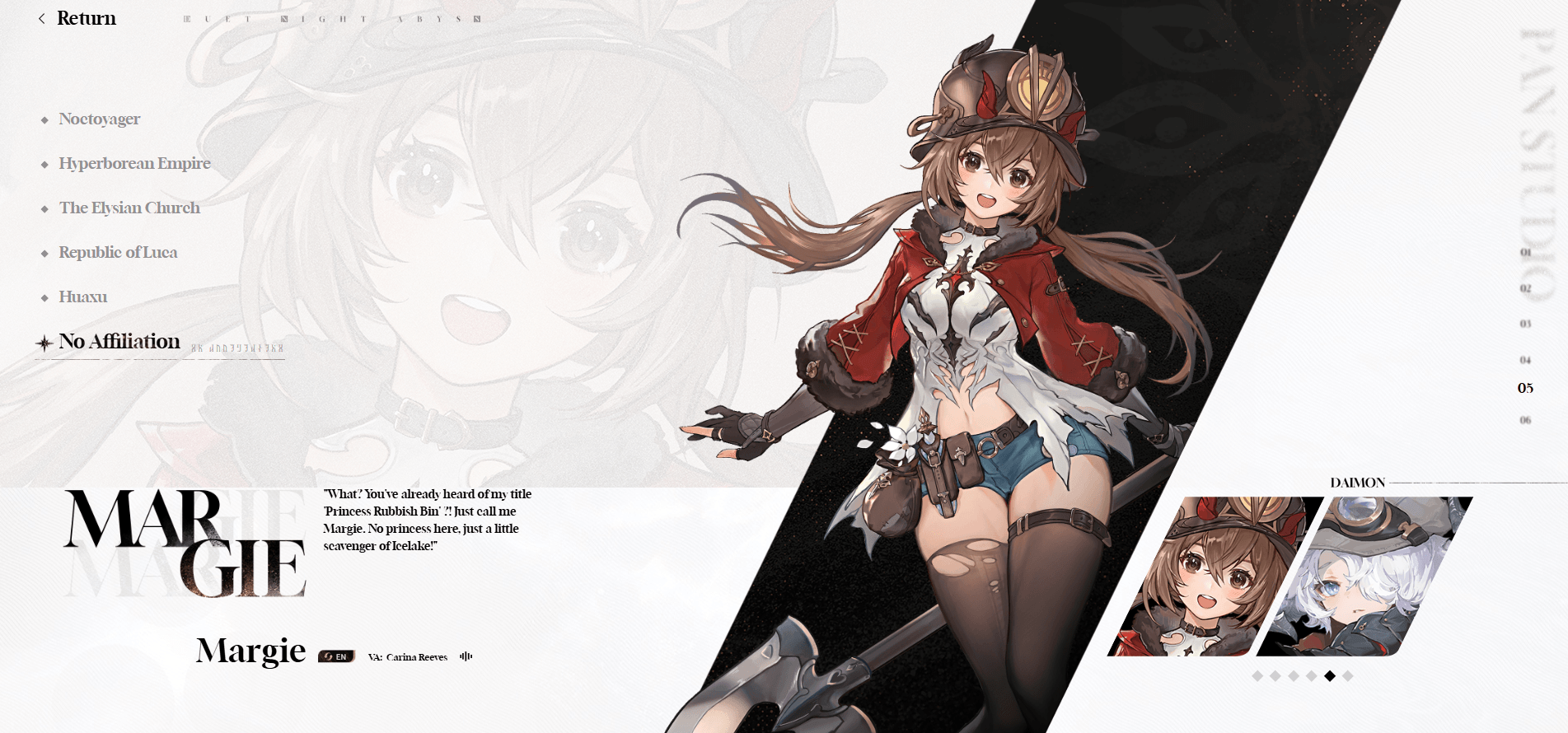 Duet Night Abyss – Complete Character and Weapons Guide