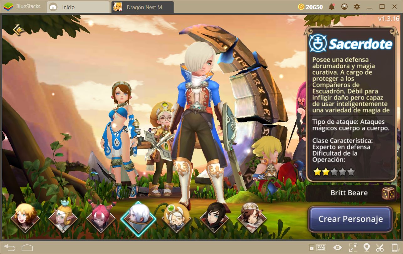 Guía Para las Clases en Dragon Nest M