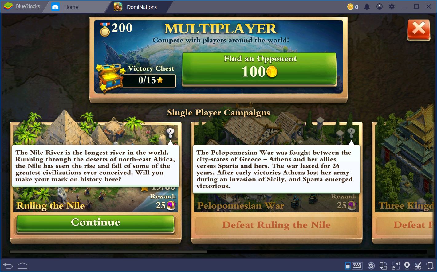 DomiNations: Conquer the World with BlueStacks