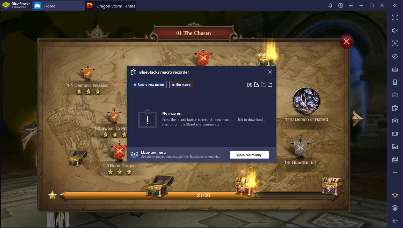 Dragon Storm Fantasy Gold-Farming – BlueStacks benutzen, um Gold automatisch zu erzeugen