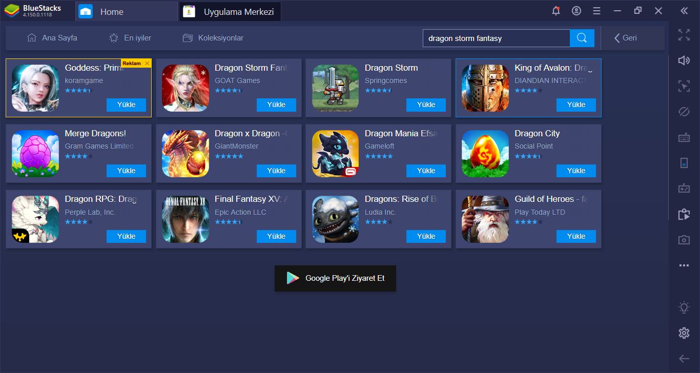 Dragon Storm Fantasy İçin BlueStacks Yükleme Ve Kurulum Rehberi