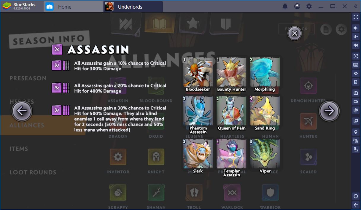 Dota Underlords – How to Build a Killer Assassins Squad