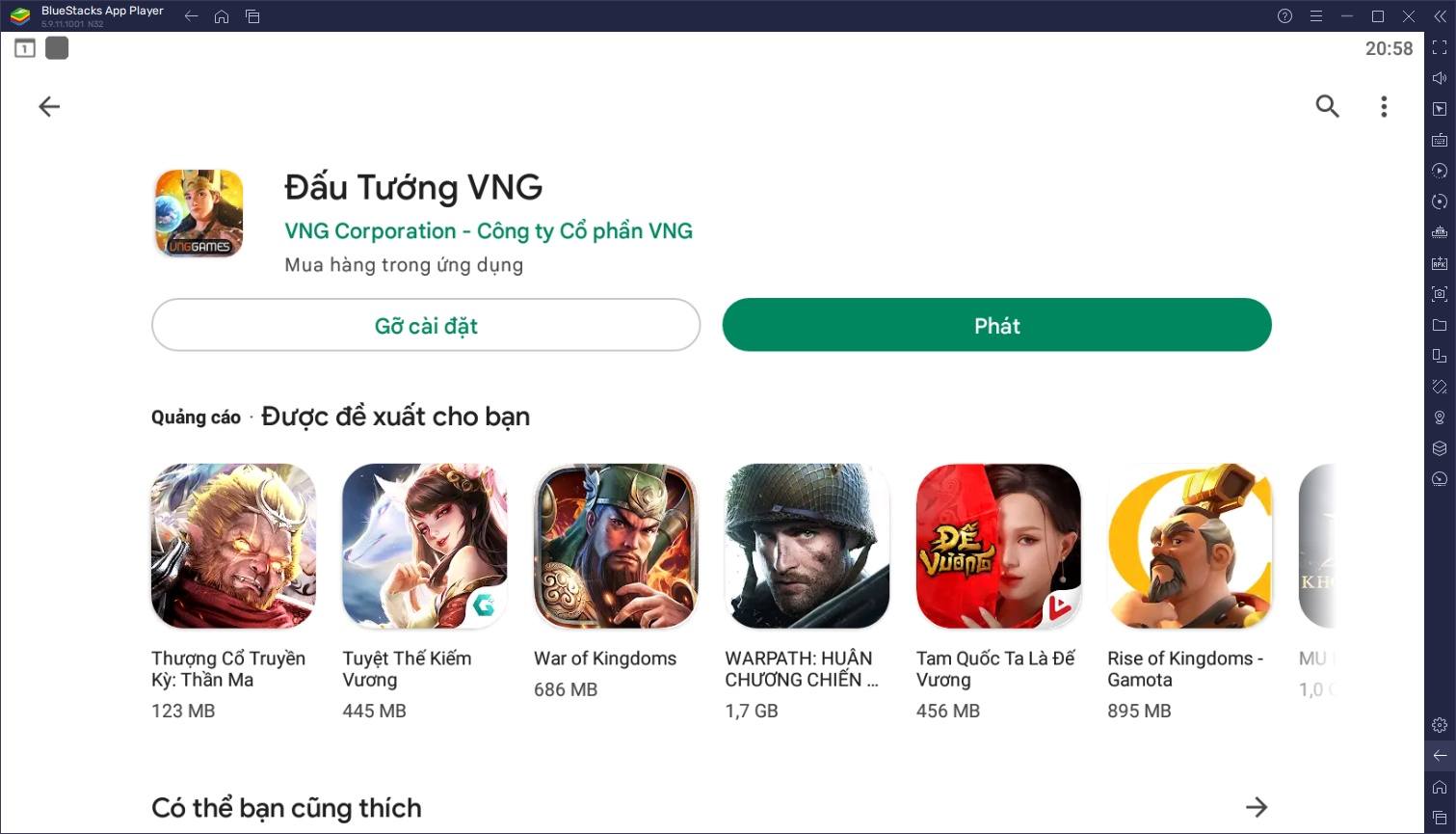 Trải nghiệm game chiến thuật Đấu Tướng VNG trên PC cùng BlueStacks