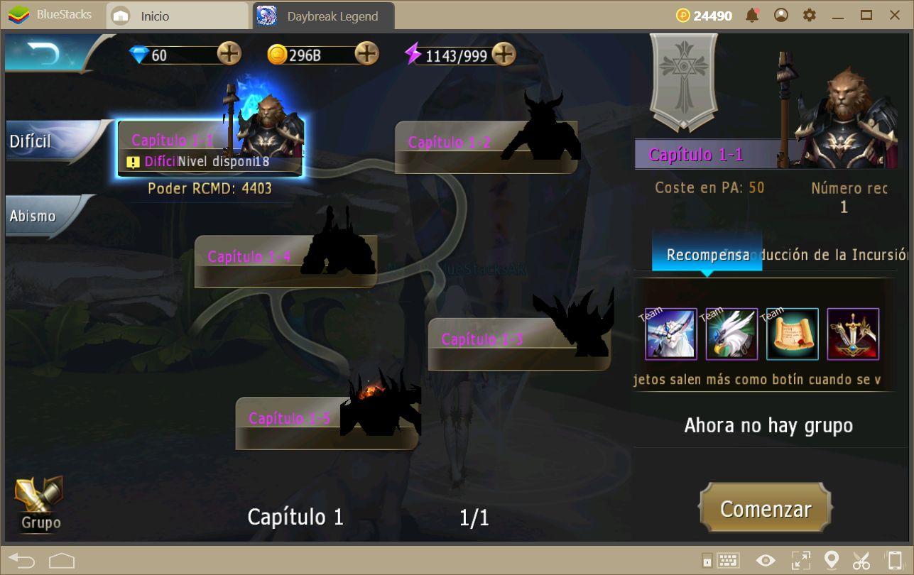 Aumentando tu Poder en Daybreak Legends