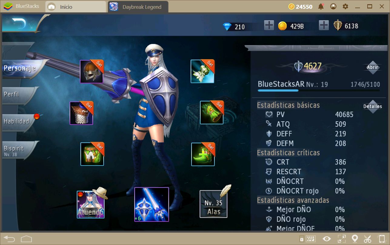 Aumentando tu Poder en Daybreak Legends