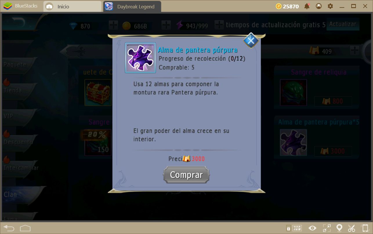 Las Alas y Monturas en Daybreak Legends