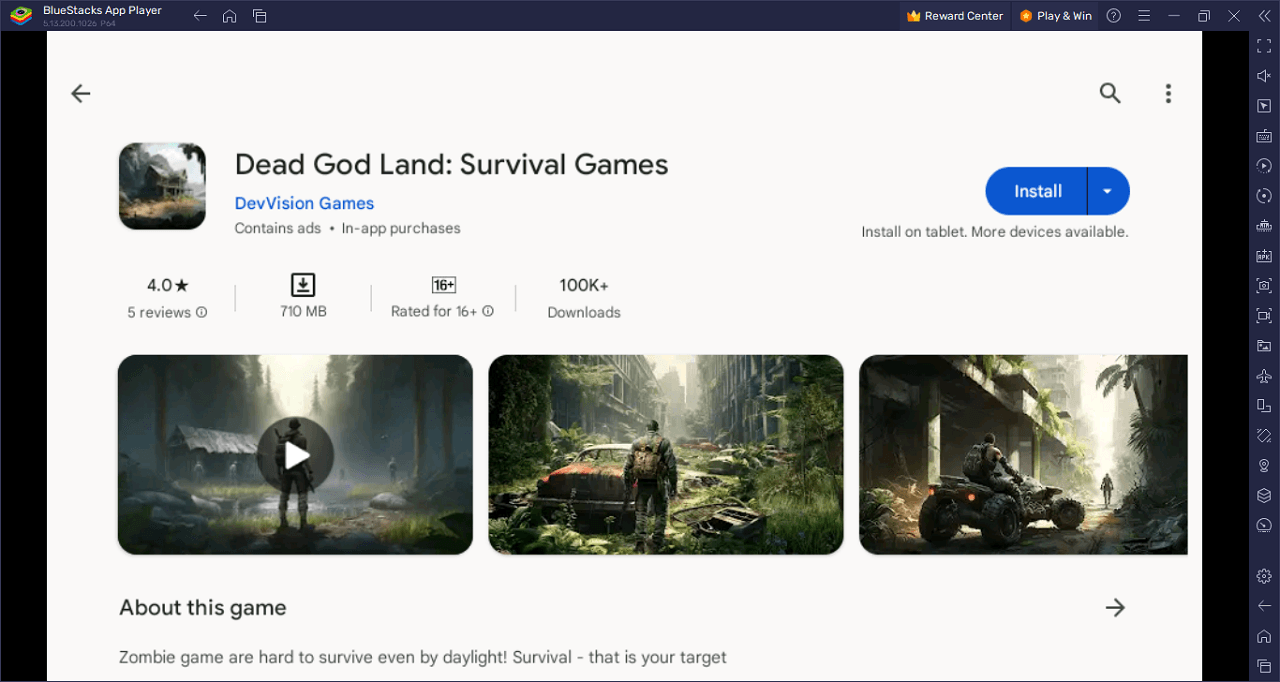 How to Play Dead God Land: Survival Games on PC With BlueStacks