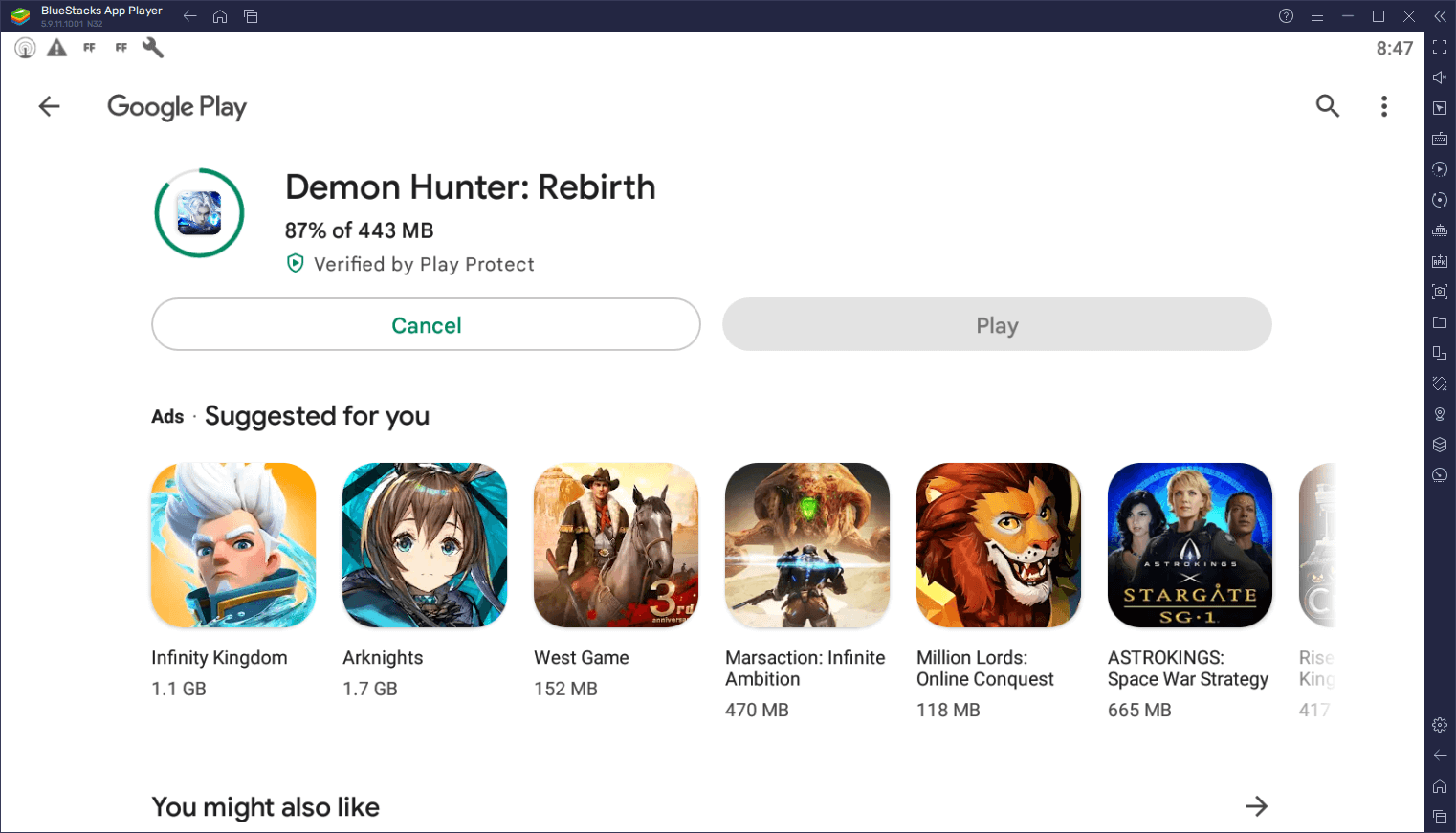 Demon Hunter: Rebirth - Запуск на ПК с помощью BlueStacks