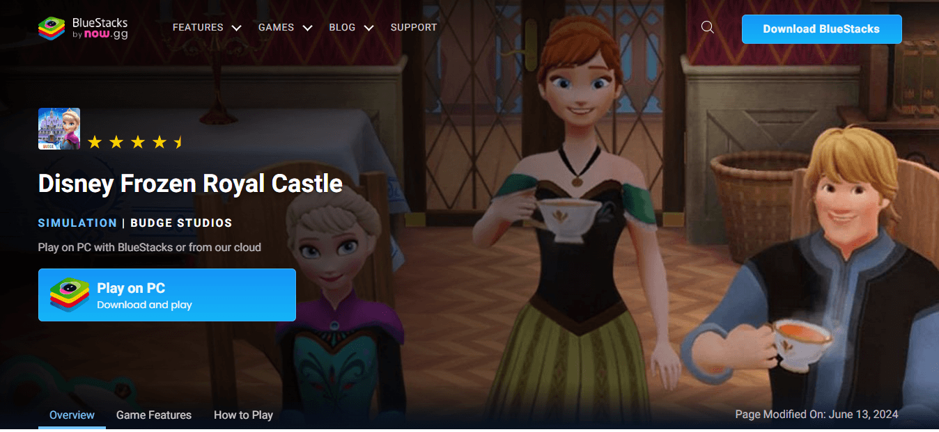 How to Play Disney Frozen Royal Castle on PC with BlueStacks