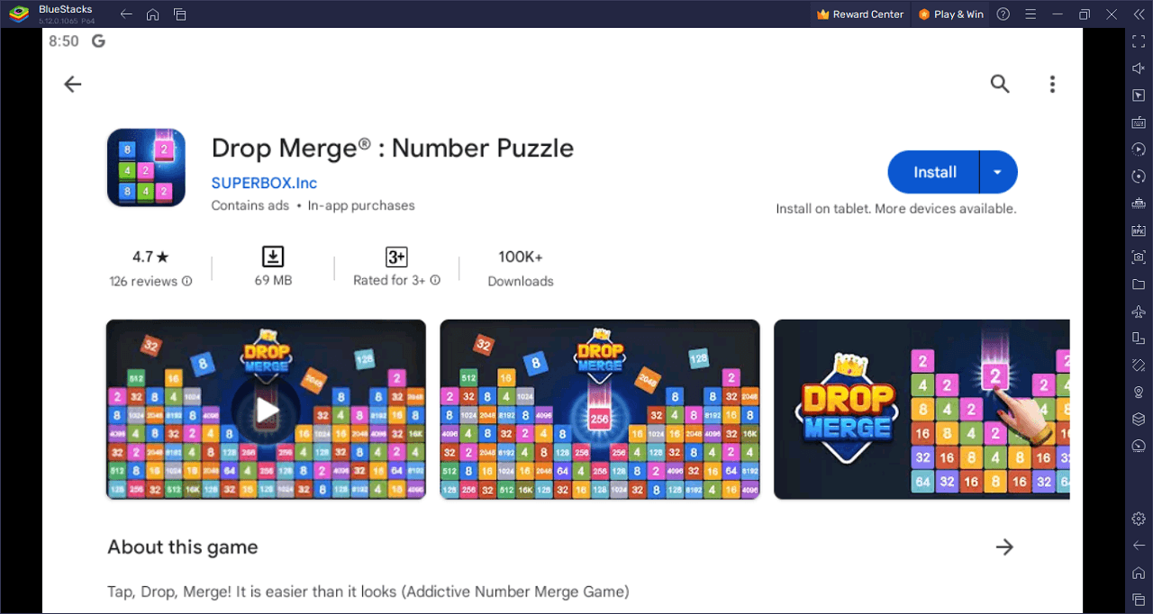 How to Play Drop Merge: Number Puzzle on PC with BlueStacks