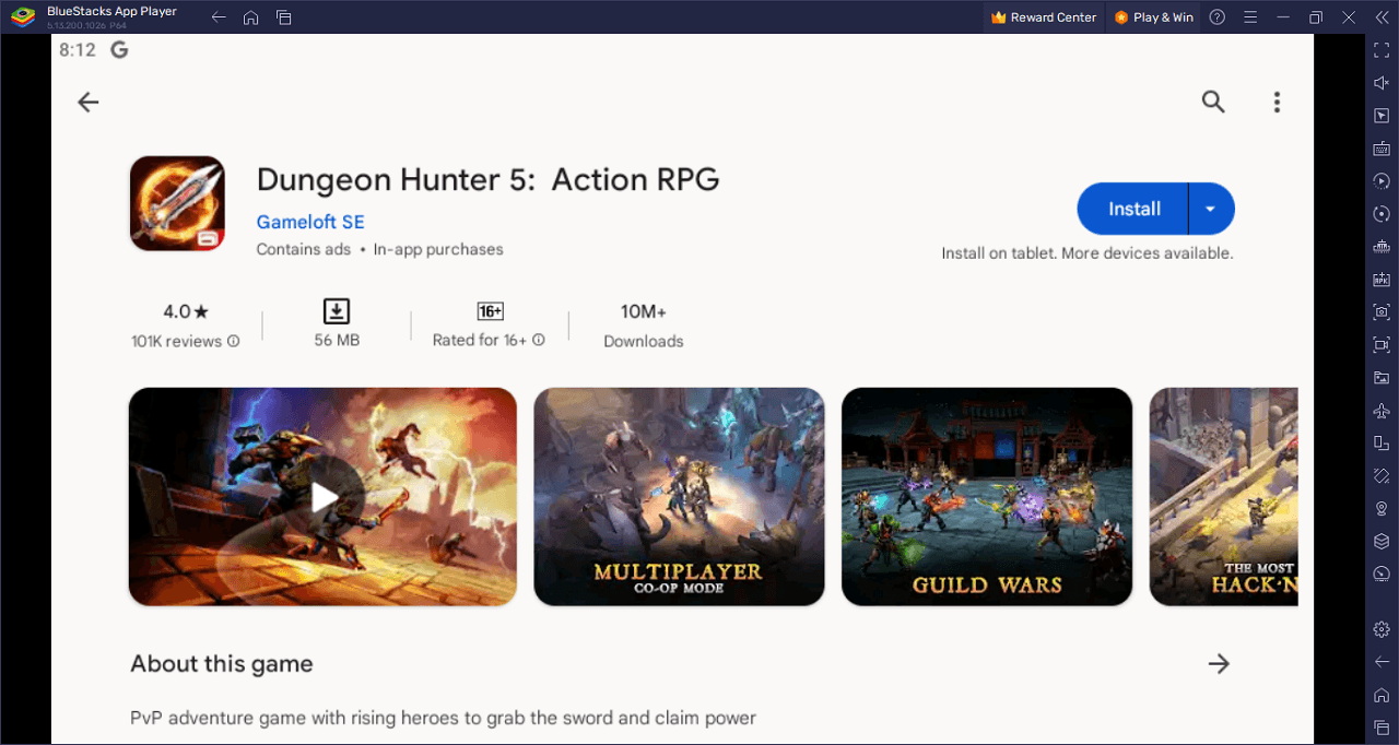 How to Play Dungeon Hunter 5: Action RPG on PC With BlueStacks