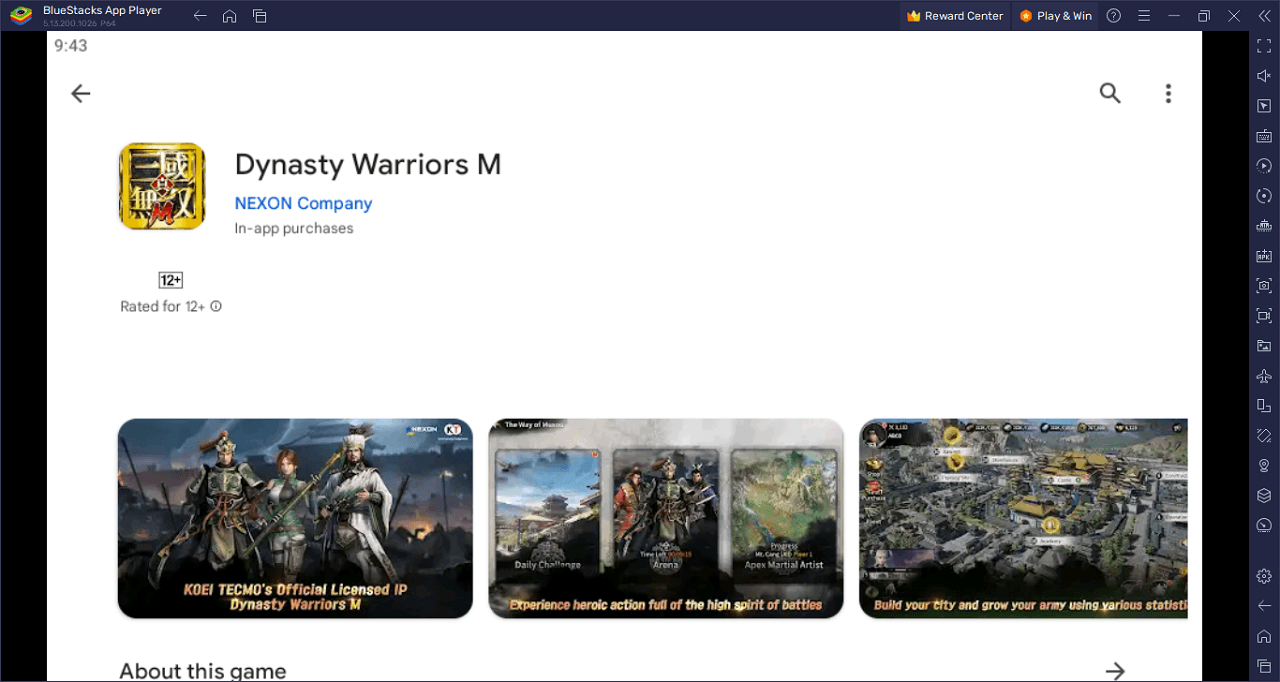 Cùng chơi siêu phẩm hành động nhập vai Dynasty Warriors M trên PC với BlueStacks