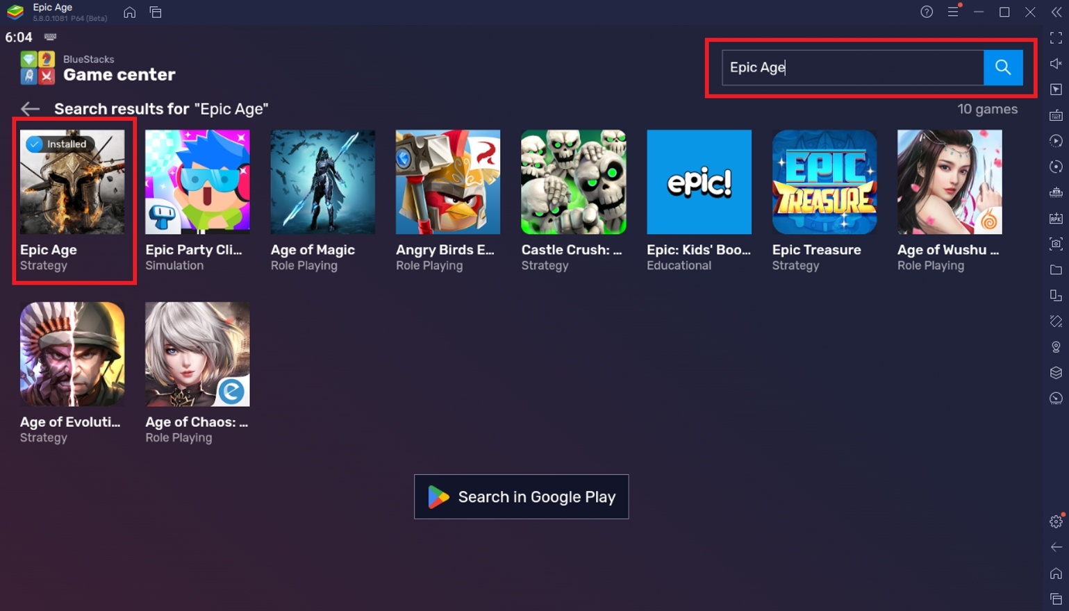 Comment Jouer à Epic Age sur PC avec BlueStacks