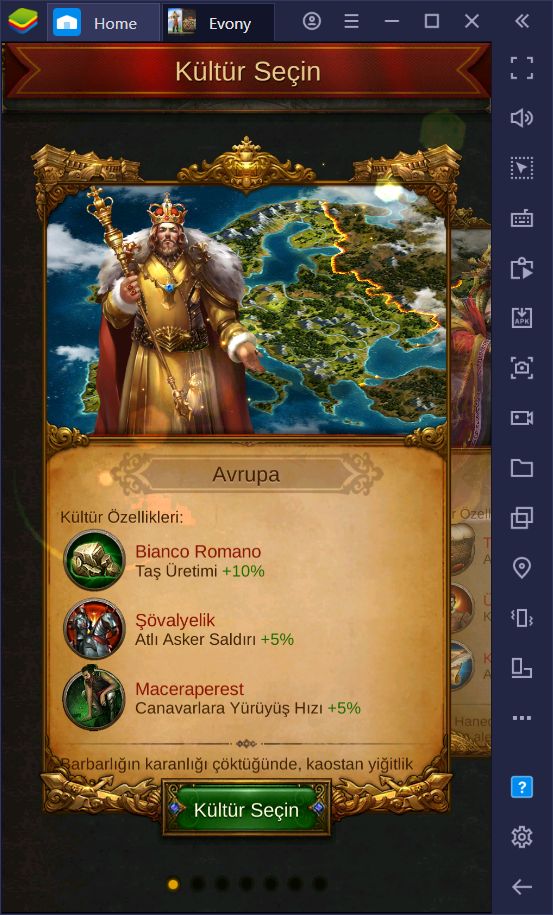BlueStacks ile Bilgisayarınızda Evony: Kralın Dönüşü Oynayın