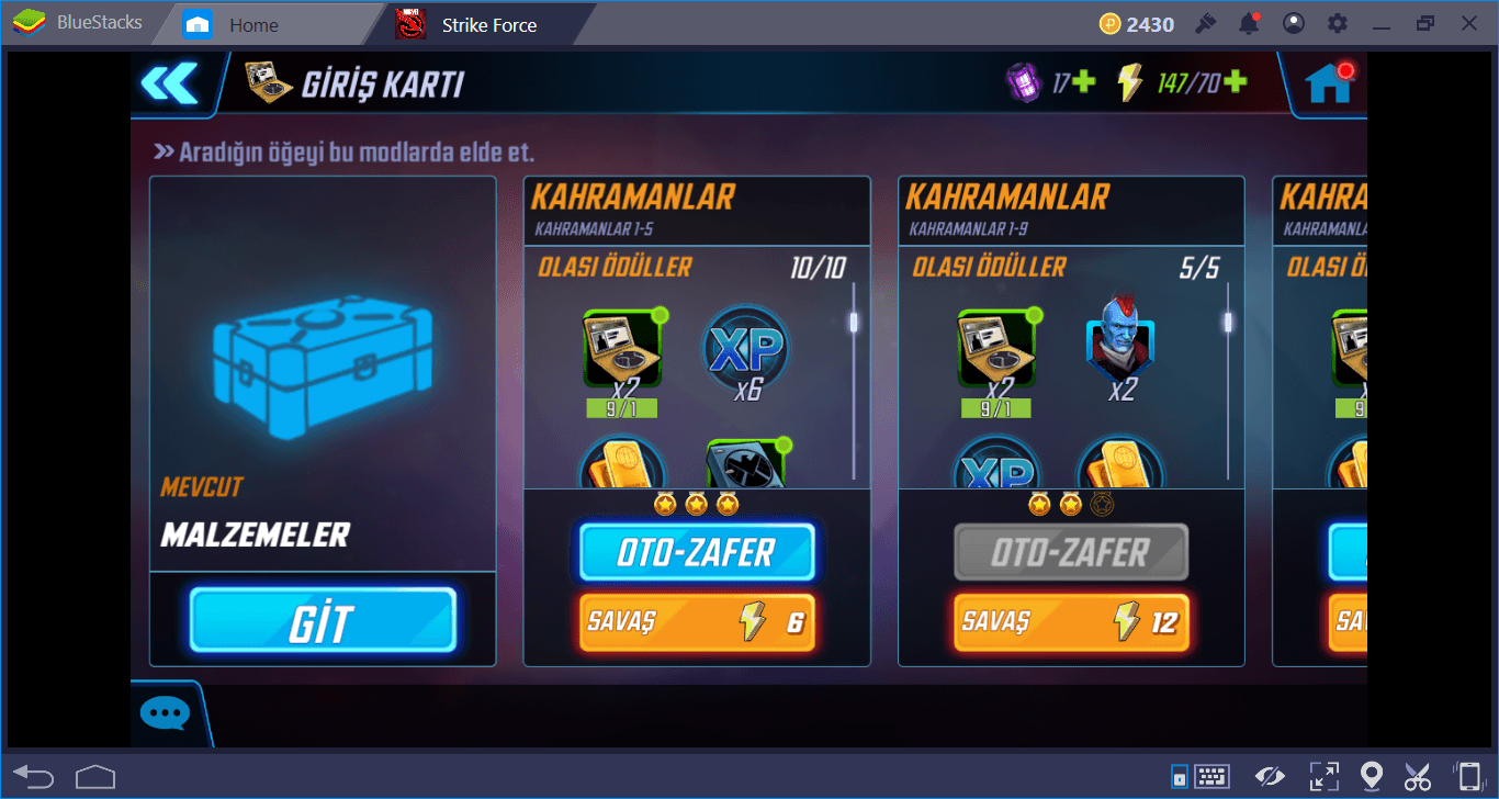 MARVEL Strike Force Seviye Atlama Rehberi