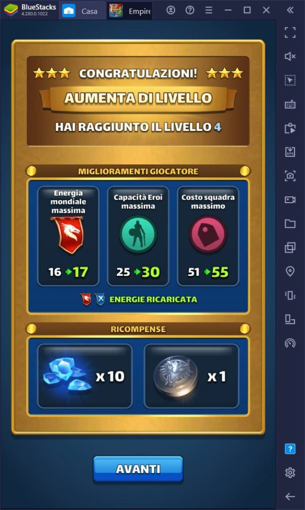 Guida al Farming in Empires & Puzzles BlueStacks