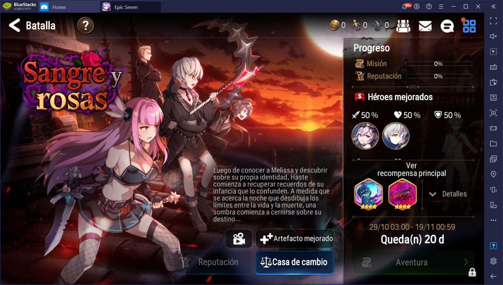 Actualización de 29/10 Para Epic Seven - Nueva Tienda de Monedas, Historia Secundaria, Héroes, y Más