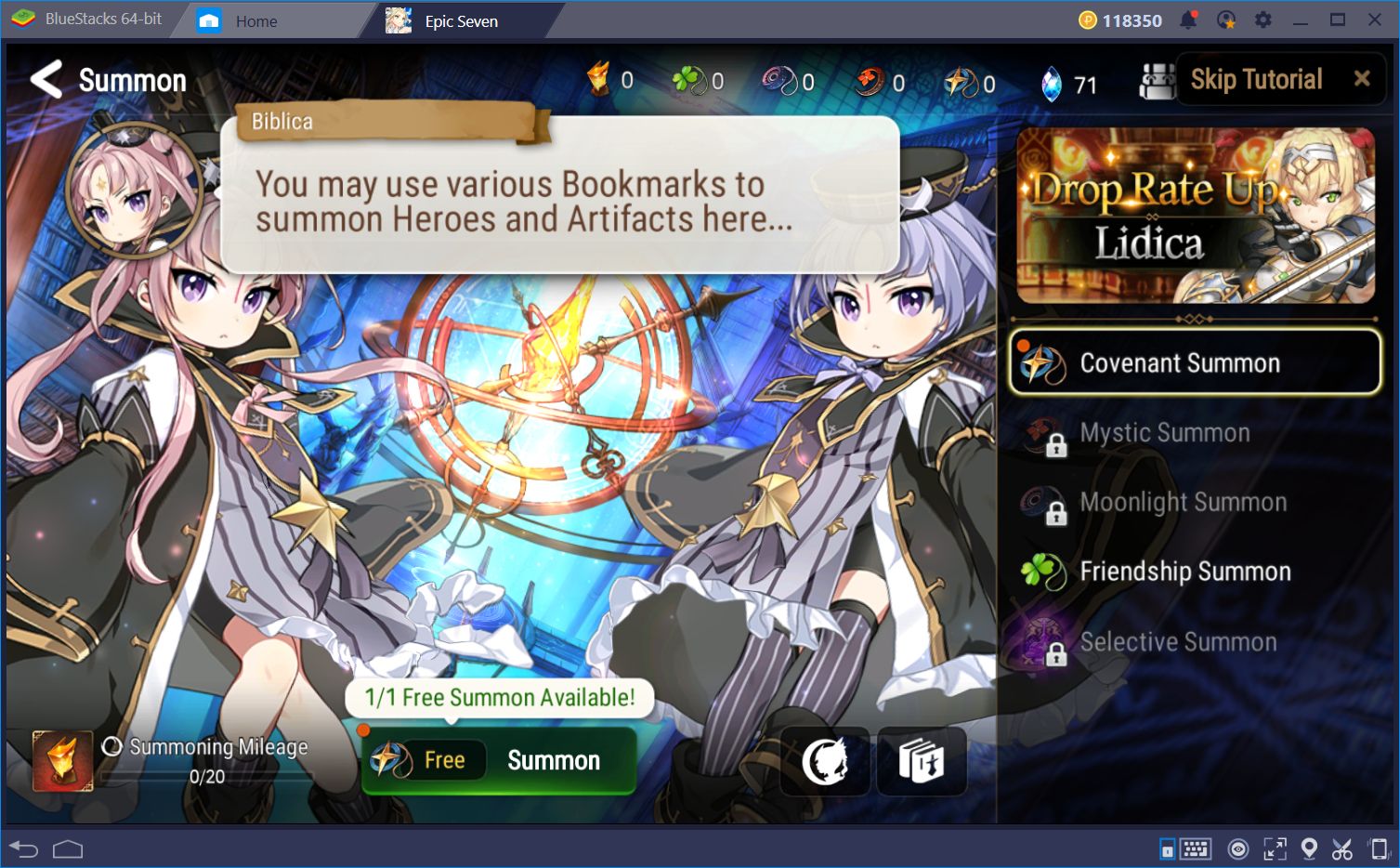 Guía Para Reroll con BlueStacks en Epic Seven