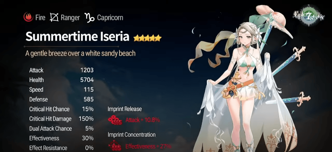 Epic Seven - Closer Charles, Summertime Iseria, and Summer Special Side Story