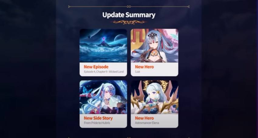 Epic Seven – New Hero Lua, Astromancer Elena and From Pride to Hubris Side Story