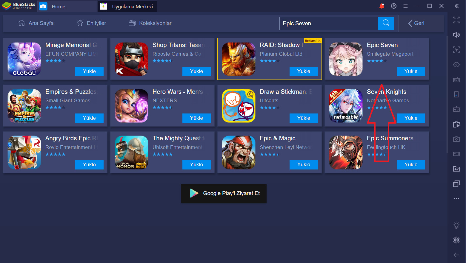 Epic Seven BlueStacks ile PC Kurulum Rehberi