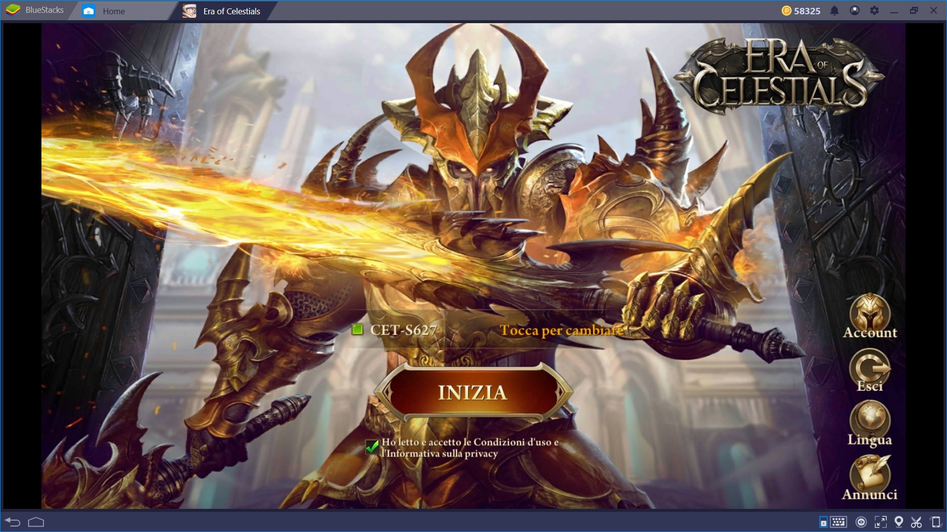 Gioca con Bluestacks a Era of Celestials: Setup e Controlli