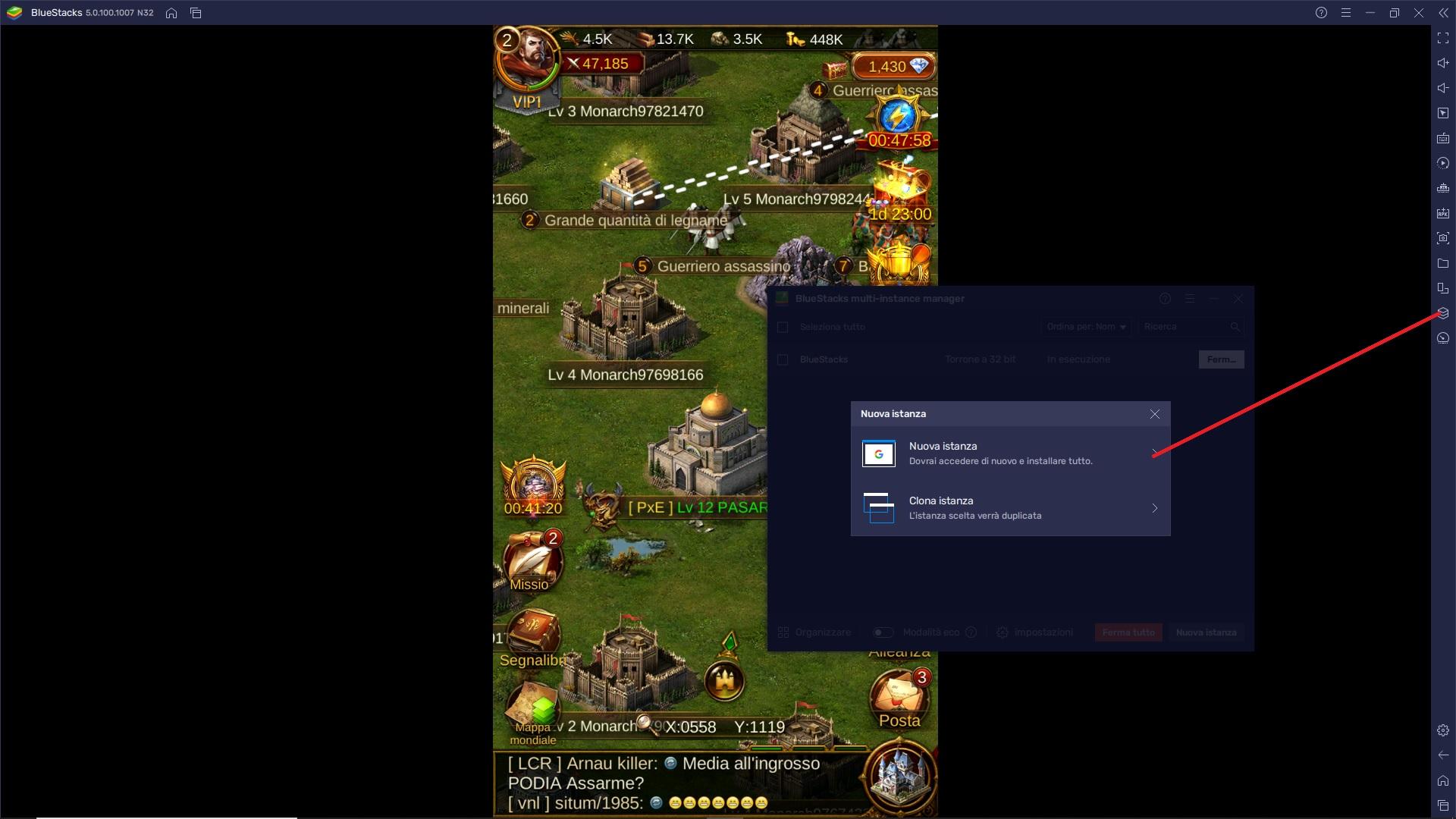 Sfrutta le Istanze di BlueStacks per farmare in Evony: The King’s Return