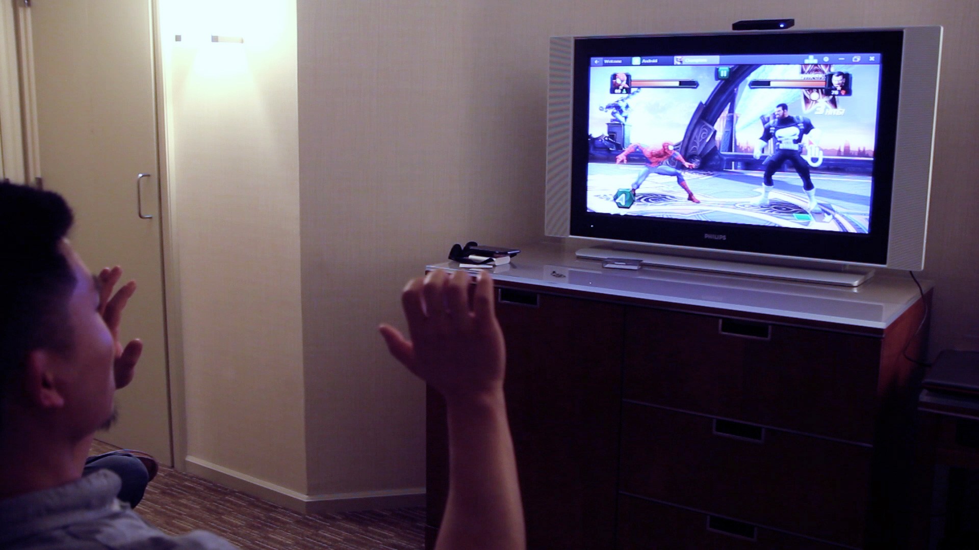 Play mobile games hands-free on TV Minority Report style