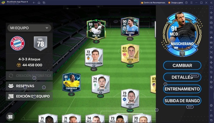 Cómo aumentar el rango de jugador en FC Mobile en PC con BlueStacks